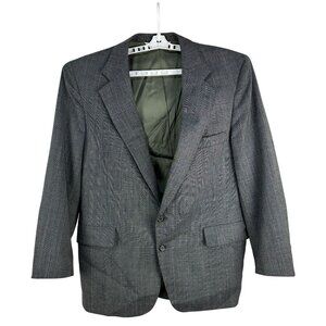 Christian Brooks Mens Gray Suit Jacket Size 46 Tailored In USA